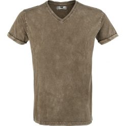T-shirty męskie: Black Premium by EMP Vintage V-Neck T-Shirt brązowy