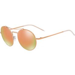 Emporio Armani - Okulary 0EA2061. Pomarańczowe okulary przeciwsłoneczne męskie Emporio Armani, z materiału, okrągłe. W wyprzedaży za 539,90 zł.