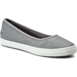 Tenisówki LACOSTE - Ziane Ballet 219 1 Cfa 7-37CFA00501E7 Canvas. Szare półbuty damskie Lacoste, bez wzorów, z gumy, bez zapięcia. W wyprzedaży za 219,00 zł.
