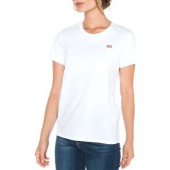 Levi's Koszulka Biały. Białe koszulki damskie Levi's®, s, bez wzorów, z bawełny, bez kołnierzyka, z krótkim rękawem. Za 85,95 zł.