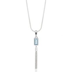 Unikalny Srebrny Wisiorek - srebro 925, Topaz sky blue. Niebieskie łańcuszki męskie W.KRUK, srebrne. Za 159,00 zł.
