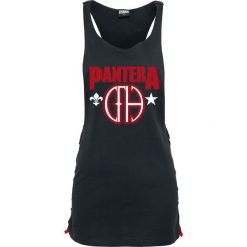 Pantera Cowboys From Hell Top damski czarny. Czarne bluzki damskie Pantera, l, z nadrukiem, z okrągłym kołnierzem. Za 54,90 zł.