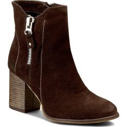 Botki damskie lity: Botki ANN MEX - 7515 12PS Brąz