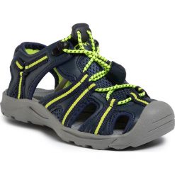 Sandały CMP - Kids Aquarii Hiking Sandal 30Q9664 Cosmo N985. Niebieskie sandały chłopięce CMP, ze skóry ekologicznej, bez zapięcia. W wyprzedaży za 109,00 zł.