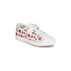 Buty Dziecko Geox JR CIAK GIRL. Białe trampki dziewczęce Geox, bez wzorów, bez zapięcia. Za 203,20 zł.
