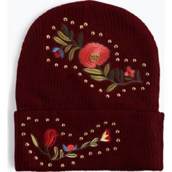 Marie Lund - Czapka damska, czerwony. Czerwone czapki damskie marki Marie Lund, z aplikacjami. Za 49,95 zł.