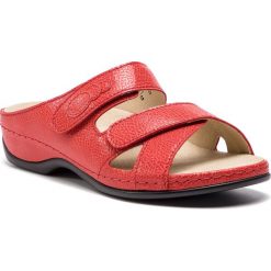 Sandały BERKEMANN - Felia 01023 Rubin 221. Czerwone klapki damskie marki Berkemann, bez wzorów, ze skóry, bez obcasa. Za 409,00 zł.