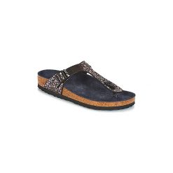 Japonki Birkenstock GIZEH. Czarne klapki damskie Birkenstock, bez wzorów, bez obcasa. W wyprzedaży za 279,20 zł.