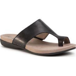 Japonki JANA - 8-27150-24 Black 001. Czarne klapki damskie Jana, bez wzorów, ze skóry, bez obcasa. Za 149,00 zł.