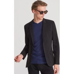 Marynarka slim fit - Czarny. Czarne marynarki męskie Reserved, s, bez wzorów. Za 199,99 zł.