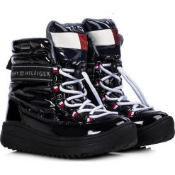 Tommy Hilfiger buty zimowe dziewczęce T3A6-30870-1045999, 33 czarne. Czarne buty dziewczęce zimowe TOMMY HILFIGER, bez zapięcia. Za 409,00 zł.