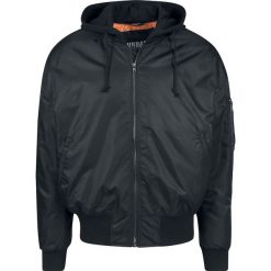 Kurtki męskie bomber: Urban Classics Hooded Oversized Bomber Jacket Kurtka czarny