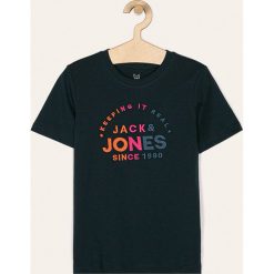 Jack & Jones - T-shirt dziecięcy 140-176 cm. Białe t-shirty chłopięce Jack & Jones, z aplikacjami, z bawełny, bez rękawów. Za 59,90 zł.