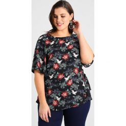 Bluzki asymetryczne: Dorothy Perkins Curve ORIENTAL BIRD TIE SIDE TEE Bluzka black