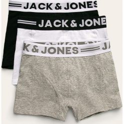 Jack & Jones - Bokserki dziecięce (3-pack). Szare majtki chłopięce Jack & Jones, bez wzorów, z elastanu. Za 89,90 zł.