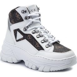 Sneakersy GUESS - Bahaa FL7BAH FAL12 BRWHI. Pomarańczowe półbuty damskie Guess, ze skóry ekologicznej. Za 549,00 zł.