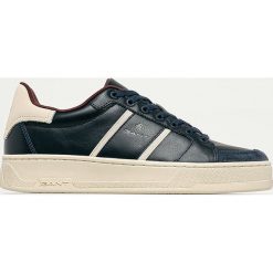 Gant - Buty skórzane Saint-Bro. Niebieskie buty sportowe męskie GANT, ze skóry, na sznurówki. Za 439,90 zł.