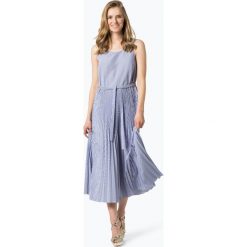 Tommy Hilfiger - Sukienka damska, niebieski. Niebieskie sukienki damskie TOMMY HILFIGER, na imprezę, w paski, bez kołnierzyka, bez rękawów, midi. Za 649,95 zł.