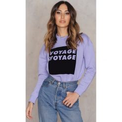 Bluzy damskie: Samsoe & Samsoe Bluza z okrągłym dekoltem Alvina – Purple,Multicolor