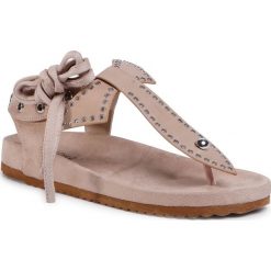 Sandały DEEZEE - WS17310-3 Beige. Brązowe klapki damskie DeeZee, bez wzorów, ze skóry ekologicznej, bez obcasa. Za 79,99 zł.