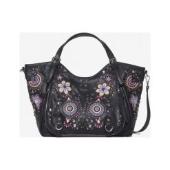 Desigual Apolo Rotterdam Torebka Czarny. Czarne torebki klasyczne damskie Desigual, w paski, z materiału, bez dodatków. Za 464,95 zł.