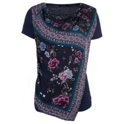 Desigual T-Shirt Damski Vicent Xs Ciemny Niebieski. Niebieskie koszulki damskie Desigual, xs, bez wzorów, bez kołnierzyka, bez rękawów. W wyprzedaży za 201,00 zł.