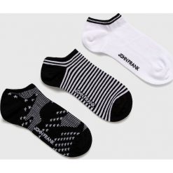 John Frank - Skarpety (3 pack). Czarne skarpetki męskie John Frank, bez wzorów, z elastanu. W wyprzedaży za 24,90 zł.