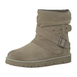 Tamaris Eleganckie Damskie Buty 1-1-26427-29-324 Pepper (Rozmiar 40). Szare kozaki damskie marki Tamaris, z materiału, na wysokim obcasie. W wyprzedaży za 244,00 zł.