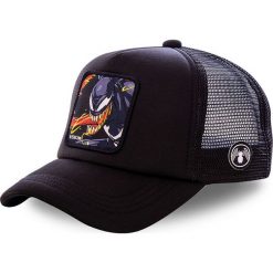 Capslab - Czapka. Czarne czapki damskie CapsLab, z aplikacjami. Za 129,90 zł.