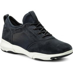 Półbuty GEOX - D Nebula S A D829DA 02111 C4002 Navy. Niebieskie półbuty damskie skórzane Geox, na płaskiej podeszwie. W wyprzedaży za 409,00 zł.