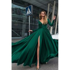 Sukienka OPHELIA GREEN. Zielone sukienki damskie Sukienka OPHELIA GREEN, s, bez wzorów, bez kołnierzyka, bez rękawów. W wyprzedaży za 139,00 zł.
