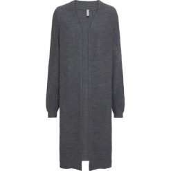 Sweter bez zapięcia "oversize" bonprix antracytowy. Szare swetry damskie bonprix, bez wzorów, bez rękawów, bez kaptura. Za 149,99 zł.
