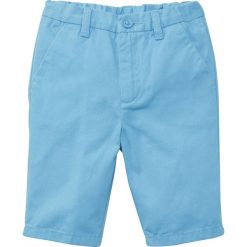 Spodenki chino bonprix jasnoniebieski. Niebieskie spodenki chłopięce bonprix, w paski, z bawełny, krótkie. Za 54,99 zł.