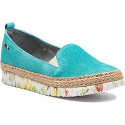 Espadryle MACIEJKA - 02966-36/00-5 Turkus. Niebieskie espadryle damskie marki Maciejka, bez wzorów, ze skóry, bez obcasa, na płaskiej podeszwie. Za 239,00 zł.