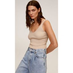 Mango - Top Gymnasti. Czarne bluzki damskie Mango, s, bez wzorów, z wiskozy, casualowe, bez kołnierzyka, bez rękawów. Za 69,90 zł.
