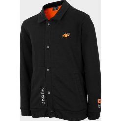 Bluza chłopięca (122-164) JBLM207 - głęboka czerń. Bluzy chłopięce 4F JUNIOR, bez wzorów, z dzianiny, bez rękawów, bez kaptura. Za 99,99 zł.