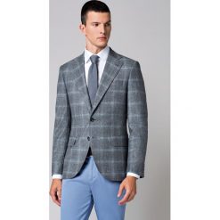Marynarka Szara w Kratę Brook. Szare marynarki męskie LANCERTO, na zimę, s, bez wzorów, z wełny, eleganckie. W wyprzedaży za 399,90 zł.