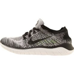 Nike Performance FREE RN FLYKNIT 2018 Obuwie do biegania neutralne white/black. Białe buty do biegania damskie Nike Performance, z materiału. Za 549,00 zł.