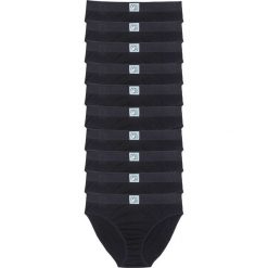 Figi (10 par) bonprix czarny. Czarne figi damskie marki bonprix, z aplikacjami. Za 69,90 zł.