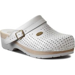 Klapki SCHOLL - Clog S/Comf.B/S Ce F20078 1065 400 White. Białe klapki męskie Scholl, ze skóry. Za 265,00 zł.