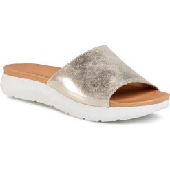 Klapki LASOCKI - RST-TIRANA-02 Gold. Żółte klapki damskie Lasocki, bez wzorów, ze skóry, bez obcasa. Za 129,99 zł.