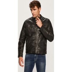 Pepe Jeans - Kurtka skórzana Dannys. Czarne płaszcze męskie Pepe Jeans, m, bez wzorów, z bawełny, krótkie, bez kaptura. W wyprzedaży za 799,90 zł.