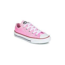 Buty Dziecko Converse CHUCK TAYLOR ALL STAR SPARKLE SYNTHETIC OX. Różowe trampki dziewczęce Converse, bez wzorów, bez zapięcia. Za 175,20 zł.