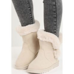Beżowe Śniegowce Nit-Pick. Czarne buty zimowe damskie marki Cropp. Za 69,99 zł.