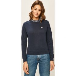 Tommy Jeans - Bluza. Niebieskie bluzy damskie Tommy Jeans, s, bez wzorów, z elastanu, bez rękawów, bez kaptura. Za 449,90 zł.