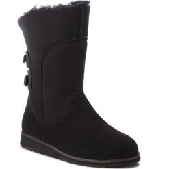 Buty EMU AUSTRALIA - Anda W11854 Black. Czarne kozaki damskie EMU Australia, ze skóry, bez obcasa, bez zapięcia. W wyprzedaży za 409,00 zł.