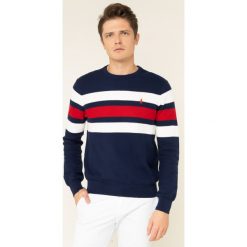Sweter Polo Ralph Lauren 710775873. Niebieskie swetry męskie Polo Ralph Lauren, m, bez wzorów, z bawełny, klasyczne, polo, bez kaptura. W wyprzedaży za 499,00 zł.