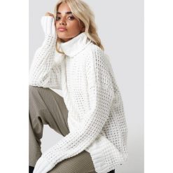 NA-KD Trend Gruby sweter oversize - White,Offwhite. Białe golfy damskie NA-KD Trend, z dzianiny. Za 161,95 zł.