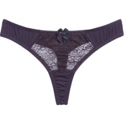 Stringi bonprix jeżynowy. Fioletowe stringi bonprix. Za 21,99 zł.