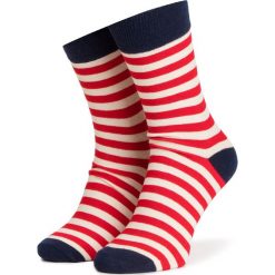 Skarpety Wysokie Męskie DOTS SOCKS - DTS-SX-223-X Beżowy Czerwony. Czerwone skarpetki męskie Dots Socks, bez wzorów, z elastanu. Za 19,90 zł.